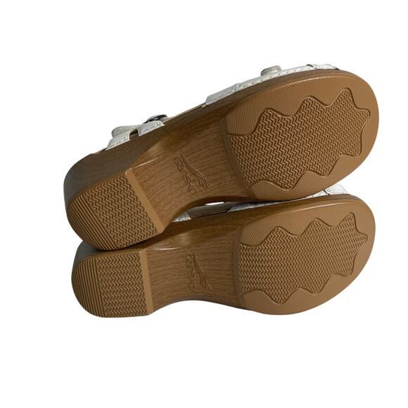 Dansko Women's Season Full Grain White Slingback Heels Size 10.5 - Picture 5 of 6